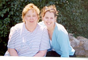 Jane & Joady sitting on rock